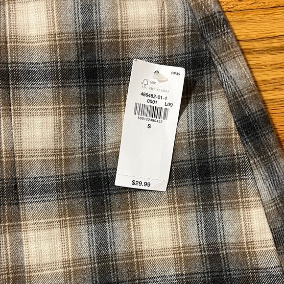 NWT!!! Old Navy Plaid Mini Skirt in Brown and Gray - Picture 2 of 3